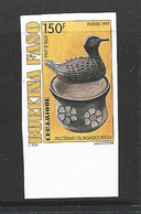 Burkina Faso 1997 Ceramic 150 Fr. Single Imperforate / Non Dentele MNH - Burkina Faso (1984-...)