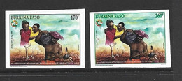 Burkina Faso 1999 Conseil De L'Entente 170 & 260 Fr. Singles Imperforate / Non Dentele MNH - Burkina Faso (1984-...)