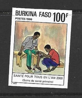 Burkina Faso 1986 World Health 100 Fr. Single Imperforate / Non Dentele MNH - Burkina Faso (1984-...)