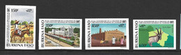 Burkina Faso 1995 World Tourism Organisation Set Of 4 Imperforate / Non Dentele MNH - Burkina Faso (1984-...)