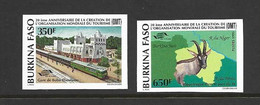 Burkina Faso 1995 World Tourism Organisation Part Set Of 2 Imperforate / Non Dentele MNH - Burkina Faso (1984-...)