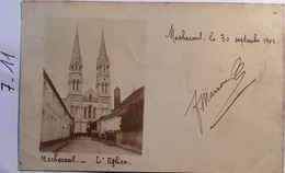 Cpa écrite En 1901, MACHECOUL - L'Eglise, Animée (Loire Atlantique 44) - Machecoul