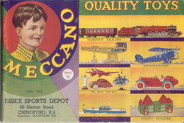 Catalogue MECCANO 1939/40 Hornby Trains - Airplanes - Dinky - Speedboats - Inglese