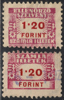 1947 Hungary - FISCAL BILL Tax - Revenue Stamp - 1.2 Ft- Used - Steuermarken