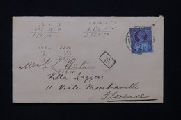 ROYAUME UNI - Enveloppe Commerciale De Londres Pour L 'Italie En 1897 - L 113506 - Covers & Documents