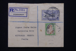 NOUVELLE ZELANDE - Enveloppe En Recommandé De Ponsonby Pour L'Italie En 1958 - L 113508 - Briefe U. Dokumente
