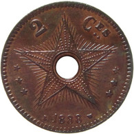 LaZooRo: Belgian Congo 2 Centimes 1888 UNC Rare - 1885-1909: Leopoldo II