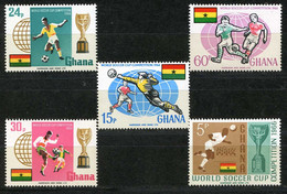 FOOTBALL - GHANA 248-252 ⭐⭐ 5 VALEURS LUXE - MNH - COUPE Du MONDE 1966 -  FOOT - WORLD SOCER CUP - 1966 – England
