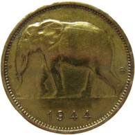 LaZooRo: Belgian Congo 1 Franc 1944 XF - 1934-1945: Leopold III.