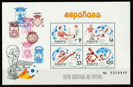 Spanien 1982 Fußball WM Mi Block 25 ** Postfrisch - Blocs & Hojas