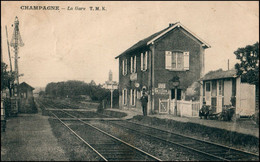 95 CHAMPAGNE LA GARE INTERIEUR TRAIN CHEMIN DE FER - Champagne Sur Oise