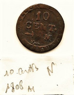 10 CENTIMES " Napoléon 1er" 1808 M     Billon  TTB - 10 Centimes