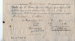 VP18976 - 1861 - Document Commercial - Banque - Mr COIN Agent De Change à PARIS Quai De L'Ecole - Bank & Versicherung