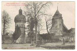 61 - CISAI-SAINT-AUBIN - L'Eglise Et Tour De Défense Du Château - 1908 - Otros Municipios