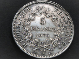 Très Belle Pièce ARGENT De 5 F HERCULE De 1873 A - J. 5 Francs