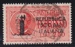 Repubblica Sociale 1944 Espressi Roma 2,50 Arancio Sass. 22 Usato NQ Firmato Ray + Oliva - Eilsendung (Eilpost)