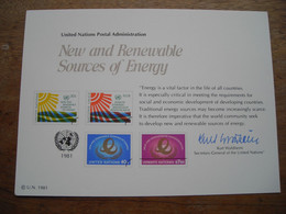 Pseudo Entier Postal 1981  Nouvelles  Renouvelables Sources D'énergie New & Renewable Sources Of Energy - Covers & Documents