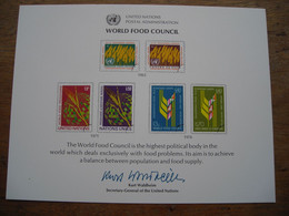 Pseudo Entier Postal 1976 Conseil Mondial De L'alimentation World Food Council - Covers & Documents