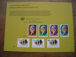 Pseudo Entier Postal 1974 World Population Year Année Mondiale De La Population - Briefe U. Dokumente