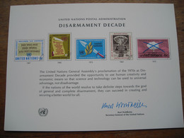 Pseudo Entier Postal 1973 Disarmament Decade Décennie Du Désarmement - Briefe U. Dokumente