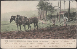 The Cumbrous Clods That Tumble Round The Plough, 1904 - Postcard - Attelages