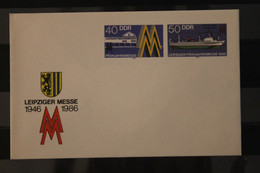 DDR 1986, Ganzsache U 4; Leipziger Messe - Briefomslagen - Ongebruikt