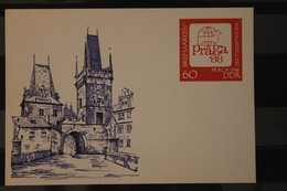 DDR 1988, Ganzsache P 99, Briefmarkenausstellung Praga '88 - Cartes Postales - Neuves