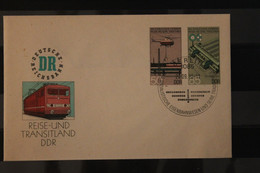 DDR 1985, Ganzsache U 3, Eisenbahnwesen; ESST - Briefomslagen - Gebruikt
