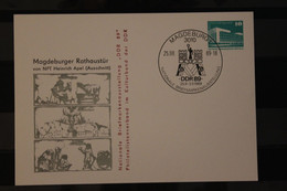 DDR 1989, Ganzsache Mit Zudruck: Briefmarkenausstellung "DDR 89" Magdeburg - Postales Privados - Usados