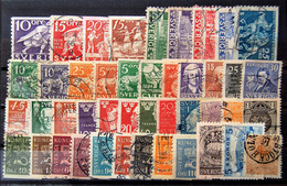 Suede Sweden - 44 Differents Stamps Used - Colecciones