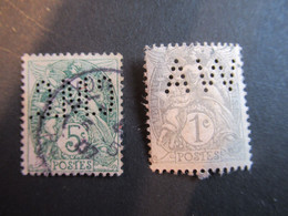 Type Blanc Vert 1c Et 5c N°111  Perfores - Other & Unclassified