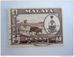 Maleisië Malaya Malaysia Penang 1960  Armoiries Rizière Rijstveld Buffle Buffel Yv 51 O - Penang