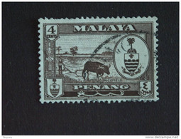 Maleisië Malaya Malaysia Penang 1960  Armoiries Rizière Rijstveld Buffle Buffel Yv 51 O - Penang