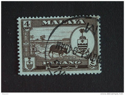 Maleisië Malaya Malaysia Penang 1960  Armoiries Rizière Rijstveld Buffle Buffel Yv 51 O - Penang