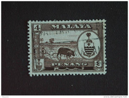 Maleisië Malaya Malaysia Penang 1960  Armoiries Rizière Rijstveld Buffle Buffel Yv 51 O - Penang