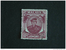 Maleisië Malaya Malaysia Johore 1949-55 Sultan Ibrahim Yv 116 O - Johore