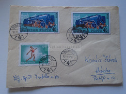D187697   Hungary  Cover -  Cancel 1972 Budapest Sent To Hánta  -stamp Locomotion, Engine Lokomotive - Lettres & Documents