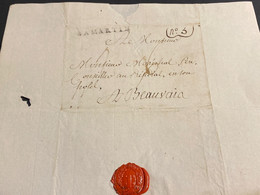 Lettre 1777 Cursive Damartin Prêtre Petit De L’oratoire De Juilly Pour Beauvais - 1701-1800: Vorläufer XVIII