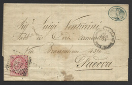 [C18] Cover 1871 Alexandria Egypt To Padova Italy - Consular Office - Cancel 234 On 1863 40 Cent Stamp - Algemene Uitgaven