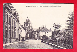 E-Belgique-316P210  POPERINGHE, Place Berten Et église Saint Bertin, Cpa BE - Poperinge