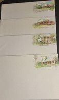 P) 1988 CIRCA AUSTRALIA, POSTAL STATIONERY, LANYON, BELLEVUE, CLARENDON, ELIZABETH FARM, SET OF 4 COVERS, MNH - Autres & Non Classés