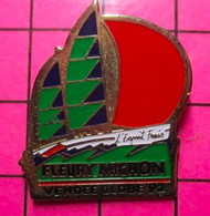 613F Pin's Pins / Beau Et Rare / THEME : SPORTS / VOILE VOILIER FLEURY MICHON VENDEE GLOBE 92 - Vela