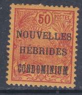 Nouvelles Hébrides N° 18 X Partie De Série : 50 C. Rouge Sur Orange Légende Française, Trace De Charnière, TB - Neufs