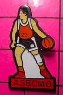 613g Pin's Pins / Beau Et Rare / THEME : SPORTS / CLUB DE BASKET BALL ASBCMO - Basketball