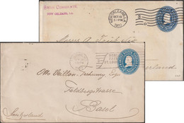 USA 1902 Et 1910. Entier Postal à 5 C Grant (U377). 2 Couleurs De Timbres - 1901-20