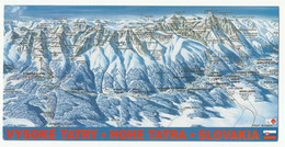 Slovakia, The High Tatras Vith Peaks, Panoramic View, '96s. - Carte Geografiche