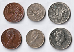 Monnaies - AUSTRALIE, Lot De 3 Monnaies : 2 Cents 1981, 5 Cents 1974 & 10 Cents 1993 - Zonder Classificatie