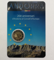 2 Euro ANDORRA 2014 CONSEJO DE EUROPA - COINCARD - NEUF - NUEVA - NEW 2€ - Andorre