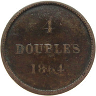 LaZooRo: Guernsey 4 Doubles 1864 F - Guernsey