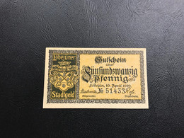 Notgeld - Billet Necéssité Allemagne - 25 Pfennig - Löbejün - 10 Avril 1920 - Ohne Zuordnung